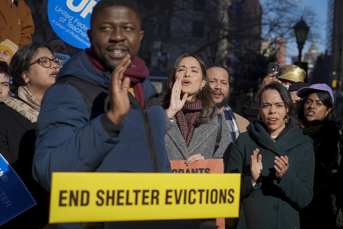 Families will start being evicted from shelters tomorrow. Children will be uprooted from schools, asylum seekers will be left out in the cold. We rallied with a large coalition of advocates, attorneys, electeds and families to tell the Mayor we need more humane solutions now.