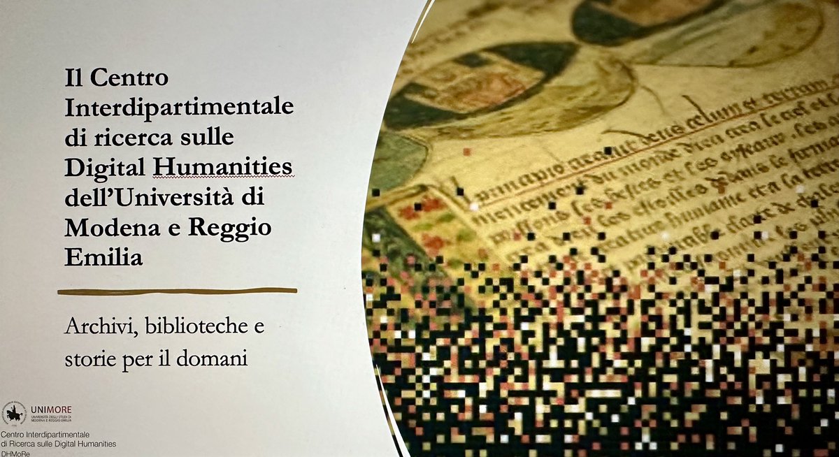 Anche quest’anno i progetti del <a href="/DHMoRe3/">DHMoRe</a> (<a href="/UNIMORE_univ/">UNIMORE</a> ) hanno trovato spazio nell’ambito del corso per “Tecnico della produzione multimediale per la digitalizzazione del patrimonio culturale” organizzato da #demetraformazione e finanziato dalla <a href="/RegioneER/">Regione Emilia-Romagna</a>.