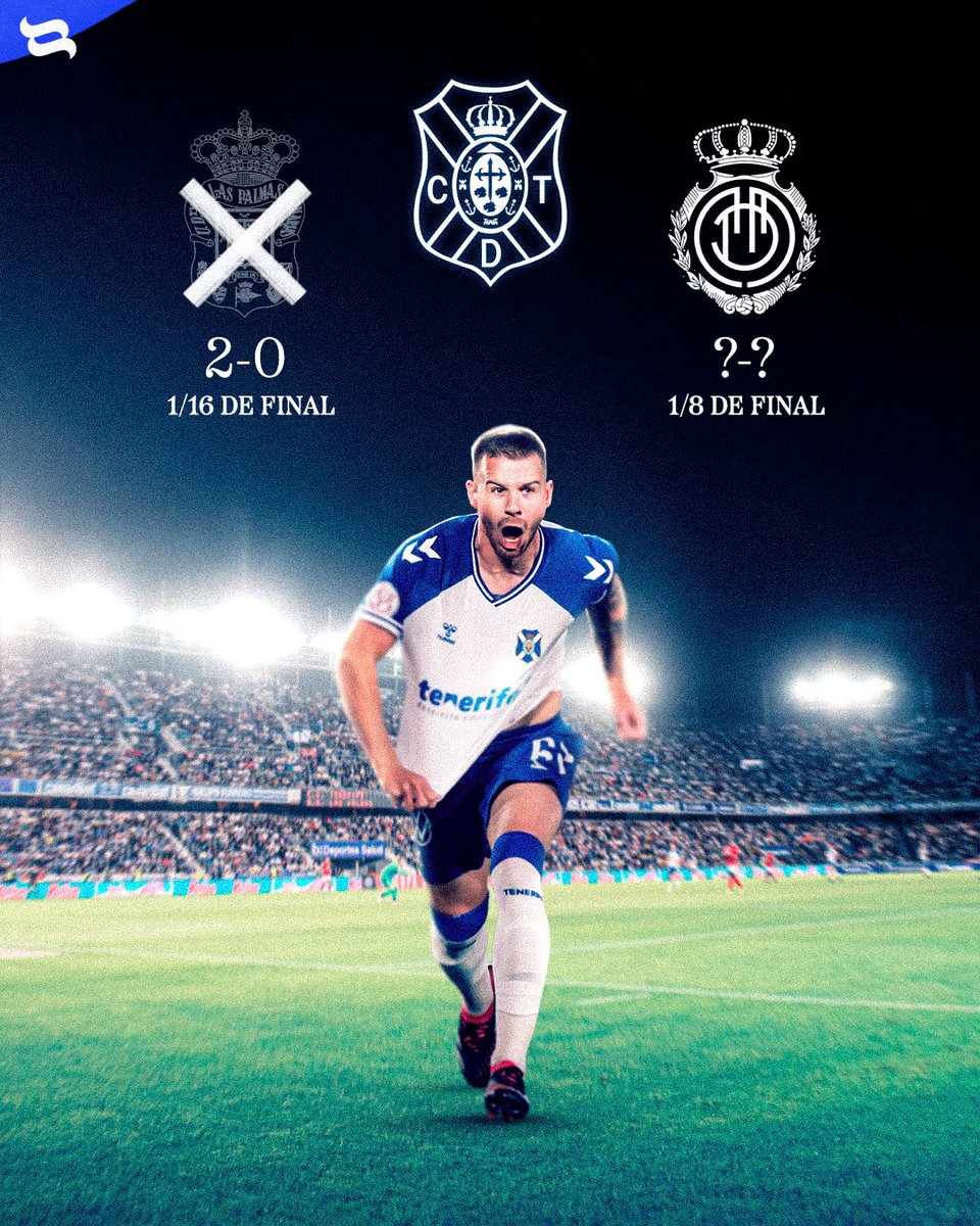 FondoSegunda's tweet photo. 🗞 #PortadaVibra | 'El último superviviente'

🇮🇨 El #CDTenerife, tras su victoria ante la #UDLasPalmas en el #DerbiCanario, es el único equipo de Segunda que queda en #CopaDelRey 

⏭️ Siguiente escollo: el @RCD_Mallorca en 1/8 de final

🎨 @GianniGraphics https://t.co/1WMvj6QV72