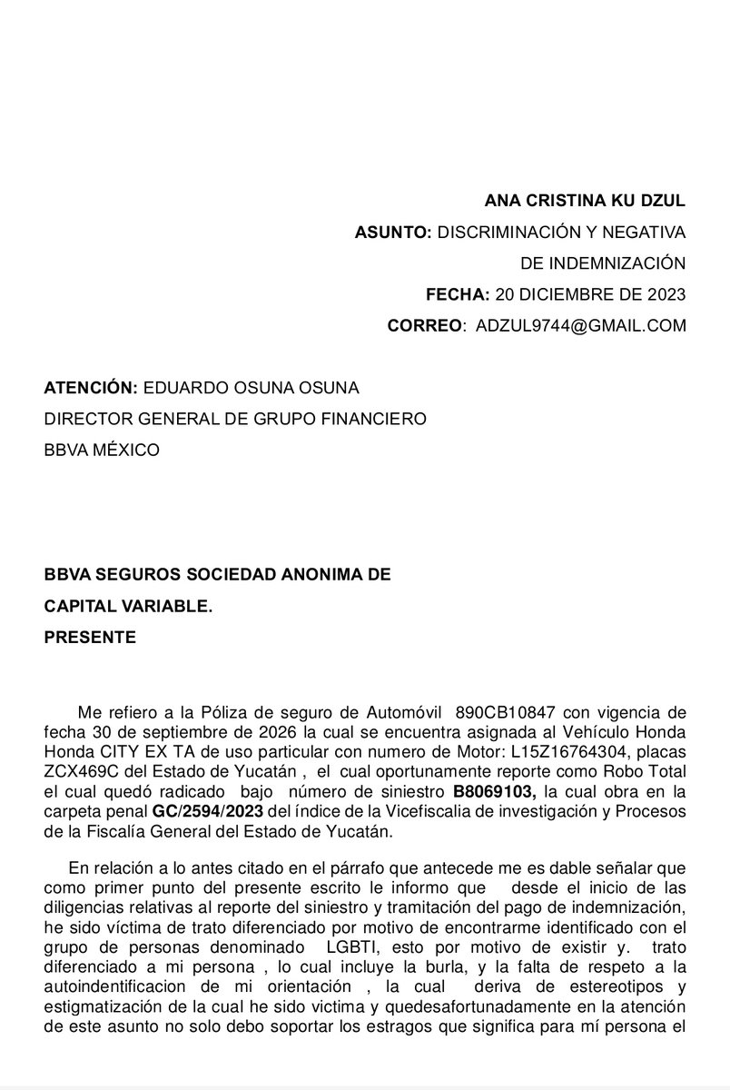 COPNNAY's tweet photo. Me estoy quejando de @BBVA_Mex por qué me discriminan y no me están apoyando @apoyolgbt https://t.co/ylHog330Zg