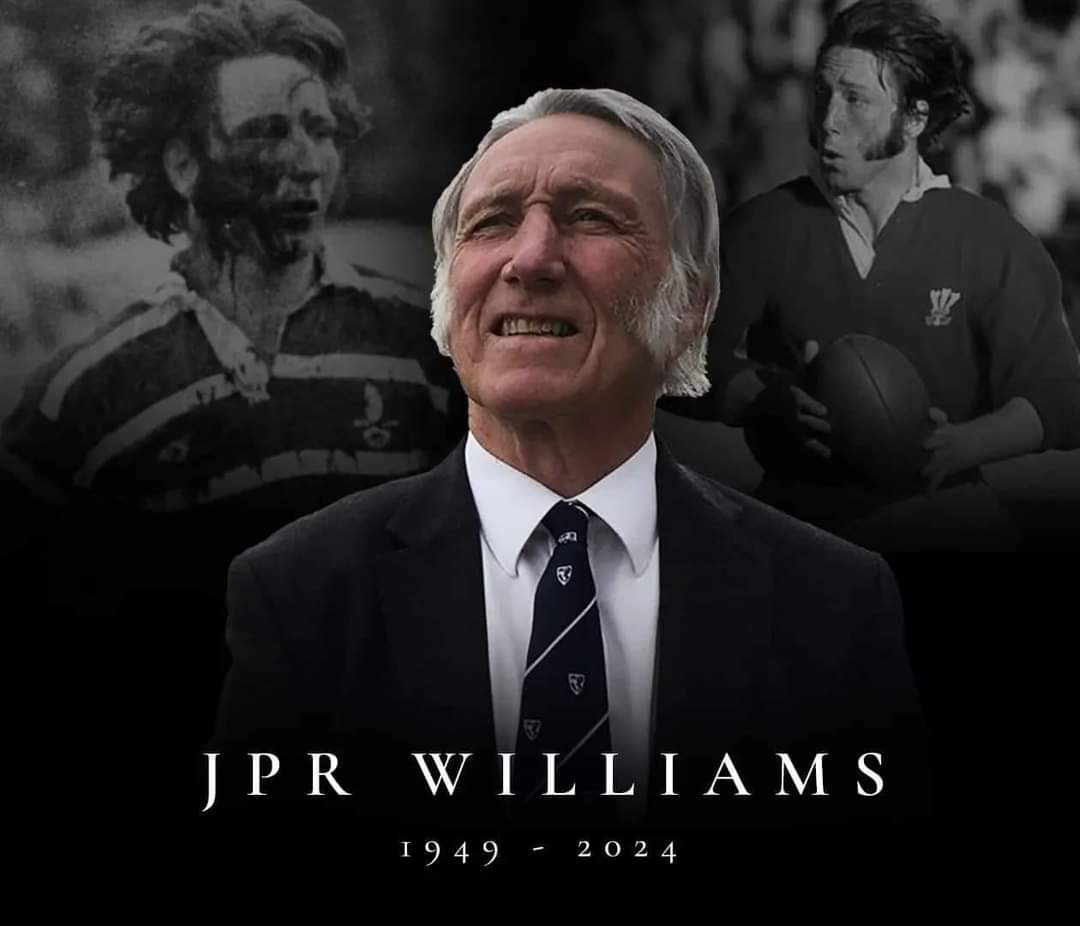 RIP JPR Williams. A true Great of Welsh Rugby and a great Doctor. #wru #wales #britishlions #Rugby