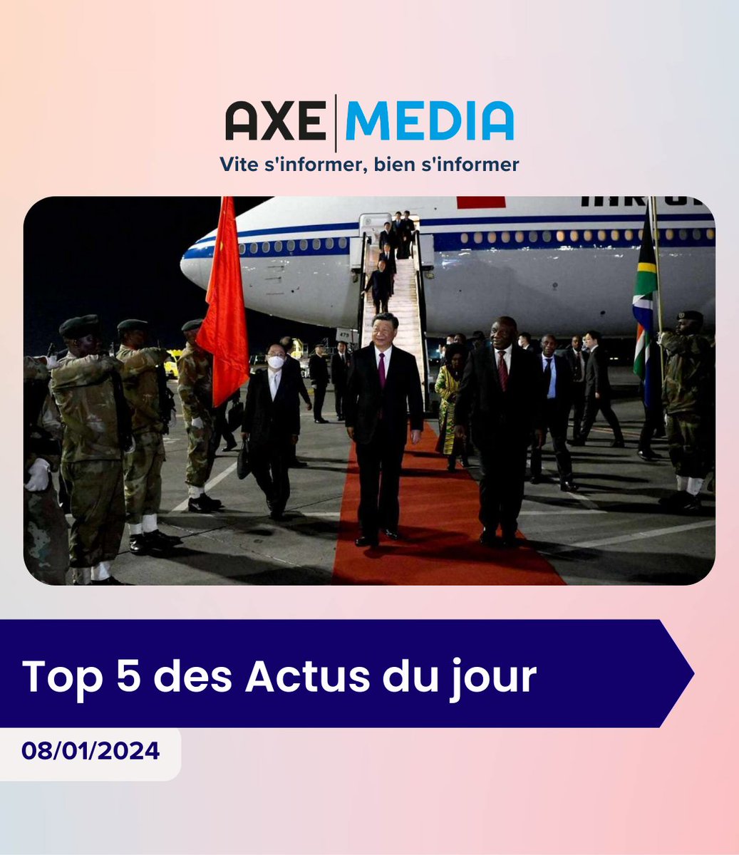 axemedia2023's tweet photo. En une minute, votre résumé de l'actualité du jour 🚨
#axemedia #Actudujour #Cameroun #Zogo #justice #Danpullo #OTS #enseignant #Chine #Afrique #Biya #Camairco https://t.co/IkGng6fxTu