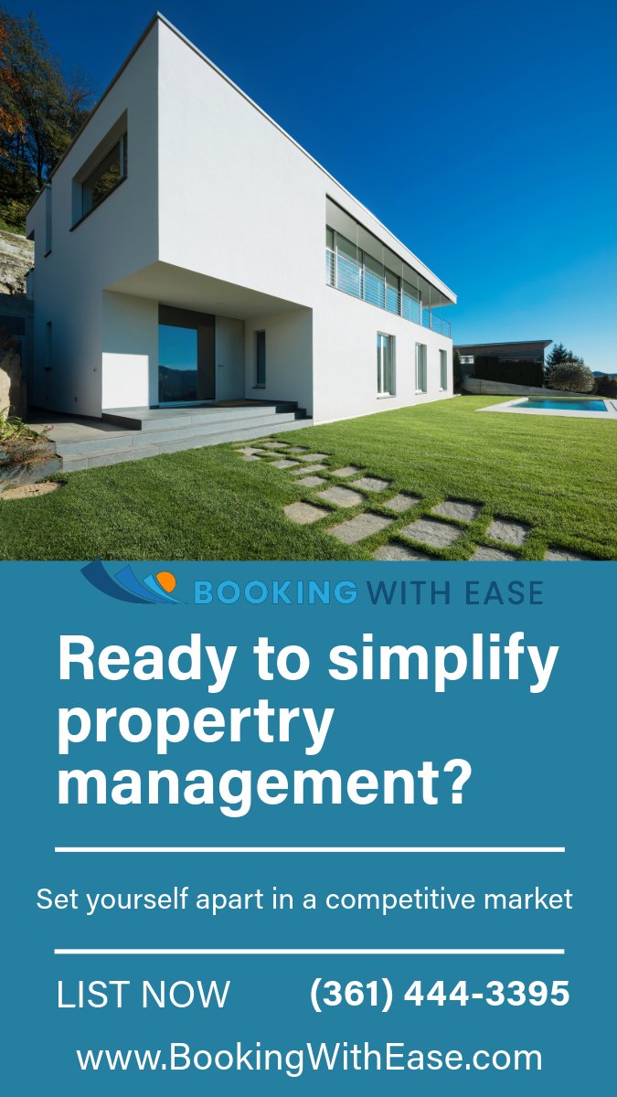 TripAngle's tweet photo. Want to simplify your property management? Unlock seamless bookings 
and maximize your revenue with BookingWithEase! Embrace the joy of 
stress-free scheduling and happy guests. List for free with Rep ID 240 
#PropertyManagementSimplified #BookingsMadeEasy #BookingWithEase 
#Grow https://t.co/YlPx05nIuc