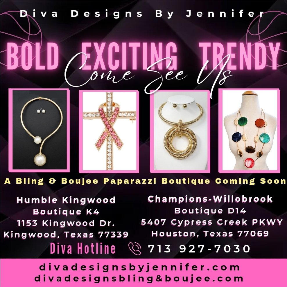 DivaDesignss's tweet photo. 🎊 Greetings Diva's 🎊 
Enhance Your Favorite Attire 💃🏾 With Beautiful 📿💄👡🛍👛 Accessories &amp; Gorgeous Necklace 📿Sets 💥 We Call "Conversation Pieces" Because They Will Have Everyone Talking📣

Shop 24/7 https://t.co/BTbCj2XNQI 

🔷️ 2 LOCATIONS 🔷️ Champions &amp; Kingwood https://t.co/T8FlJSkZD8