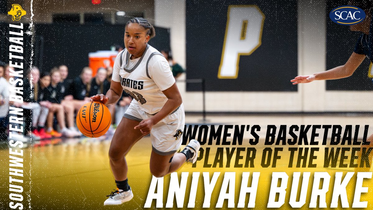 SUPirates's tweet photo. 🏀 Aniyah Burke has been named @SCAC_Sports Women’s Basketball Player of the Week! 🏴‍☠️ https://t.co/5owEFYuYow