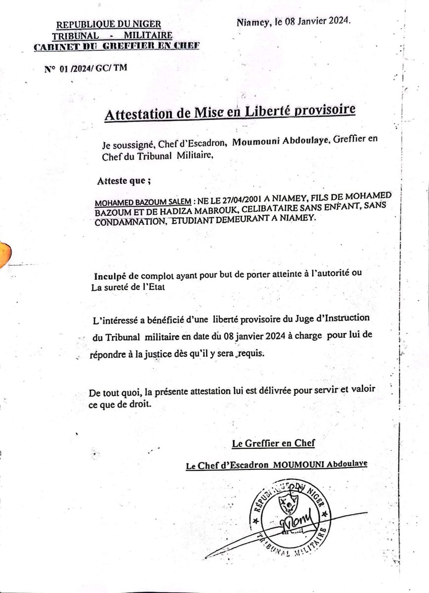 garamadou's tweet photo. #Niger #Bazoum #Detention. Le président togolais, facilitateur dans la crise nigérienne, a obtenu la libération de Salem Bazoum, fils du président Bazoum. Il serait déjà à Lomé. La principale exigence de la CEDEAO reste la libération de Bazoum lui-même. https://t.co/TE5JLnFHkw
