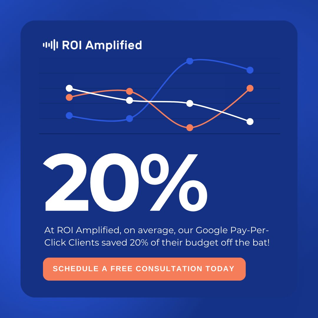 RoiAmplified's tweet image. Did you know that our Google PPC services have saved clients 20% of their budget right off the bat? Don&apos;t let your marketing budget go to waste. Schedule a free consultation with ROI Amplified today and let us help you maximize your ROI. hubs.li/Q02fG-PN0

#ROI #GooglePPC
