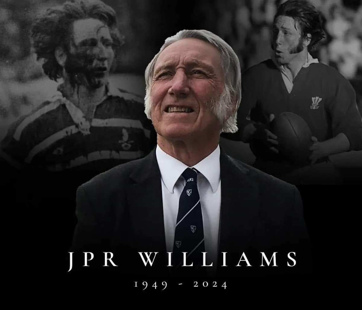 RIP JPR Williams , one of the greats of welsh rugby