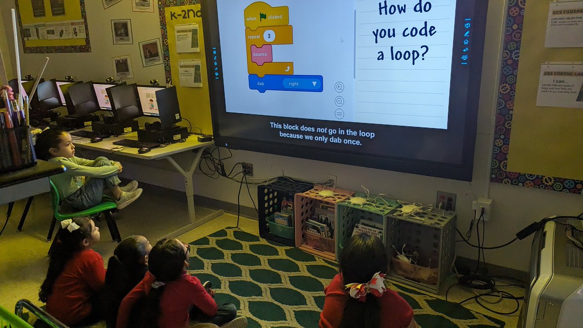Ocelotscode's tweet image. ☃️🪻Did you know that seasons are a loop? Our kinder students are learning all about loops in coding and in real life this week in the Coding Lab using @nearpod @brainpop! ☀️🍂 #LosFresnosCodes #OcelotsCode