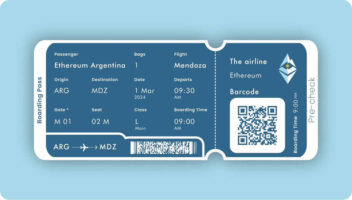 EtherArgentina's tweet photo. 🎟️🎟️🎟️🎟️
¿Alguien dijo tickets?
¡Sí! Mañana en nuestro Space #TierraDeBuilders anunciaremos el código para que puedan obtener los primeros tickets para Ethereum Argentina - Mendoza Edition 🇦🇷🏔️
No digan que no avisamos 😉 https://t.co/qyoa77dLnQ