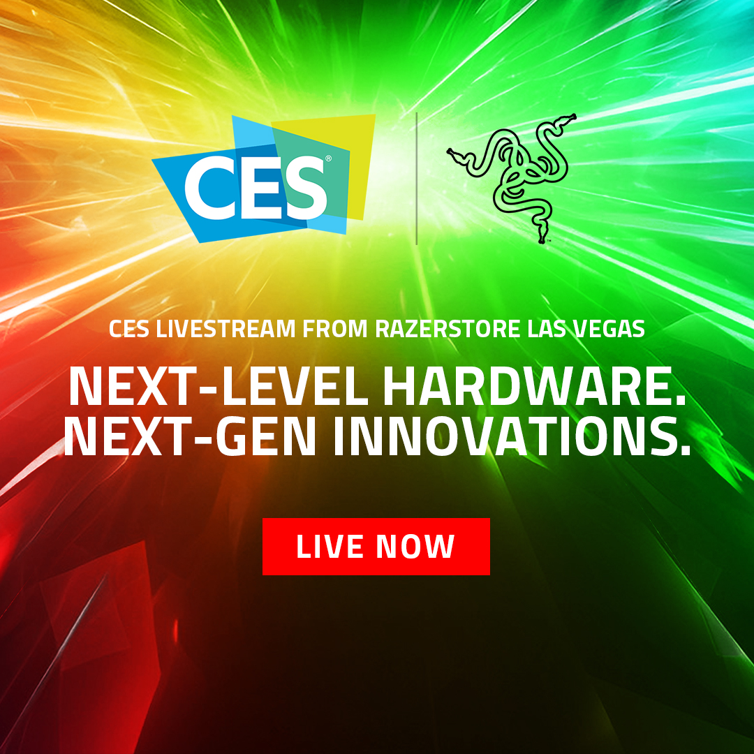 my little twitter nerds stop scrolling and check out this! the razer fam is live at CES right now so give them some love since they're always so nice to us! 💚 🐍 twitch.tv/razer🐍 ( i wasnt cool enough to go :c )