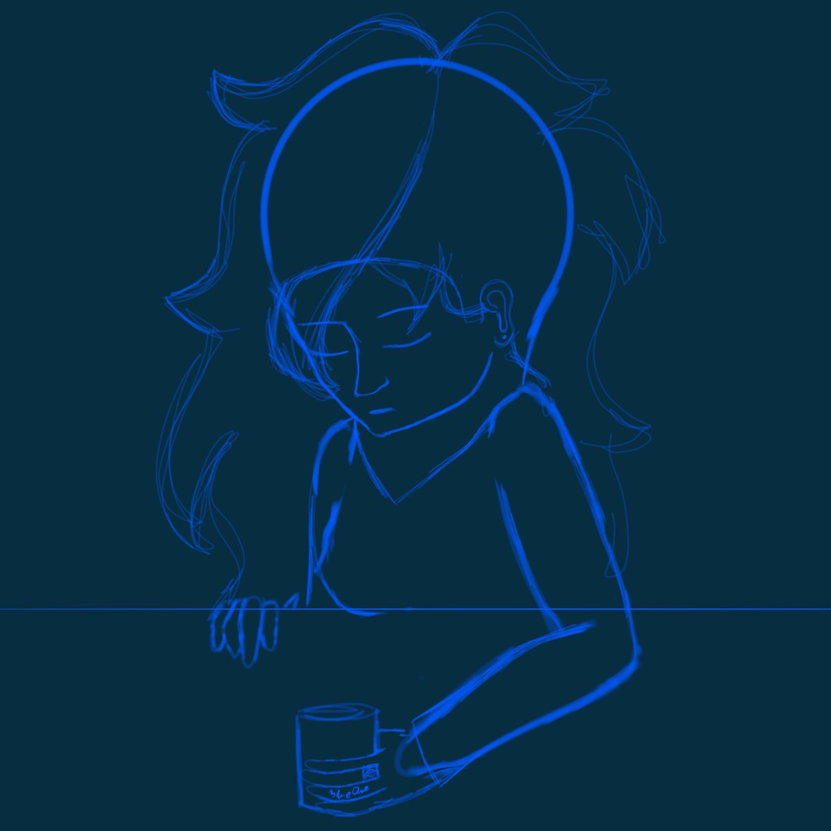 3lue0ne's tweet image. Hello, the idea for this one came when I've been about drowning the sadness in alcohol, that's why she looks a bit devastated, enjoy 💙

Title: Another Shot

#AnotherShot #ibisPaintX #Illustration #Drawing #Art #Stylized