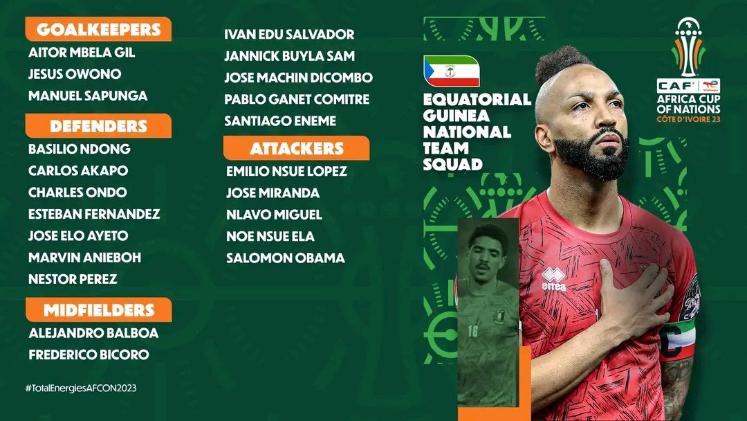 CAN_2023_'s tweet photo. • #كأس_أمم_أفريقيا 2023م 🇨🇮 !!!

🌟القوائم النهائية - المجمو؏ـة.1 …|

ٴ |« 🇨🇮 »| منتــخــبــ سـاحـل العـاجـ
ٴ |« 🇳🇬 »| منتــخــبــ نيـجـيـريـا
ٴ |« 🇬🇶 »| منتــخــبــ غـيـنيـا الإسـتـوائيـة
ٴ |« 🇬🇼 »| منتــخــبــ غـيـنيـا بــيــسـاو

#TotalEnergiesAFCON2023 | #AFCON2023 https://t.co/EmdeEzYn4V