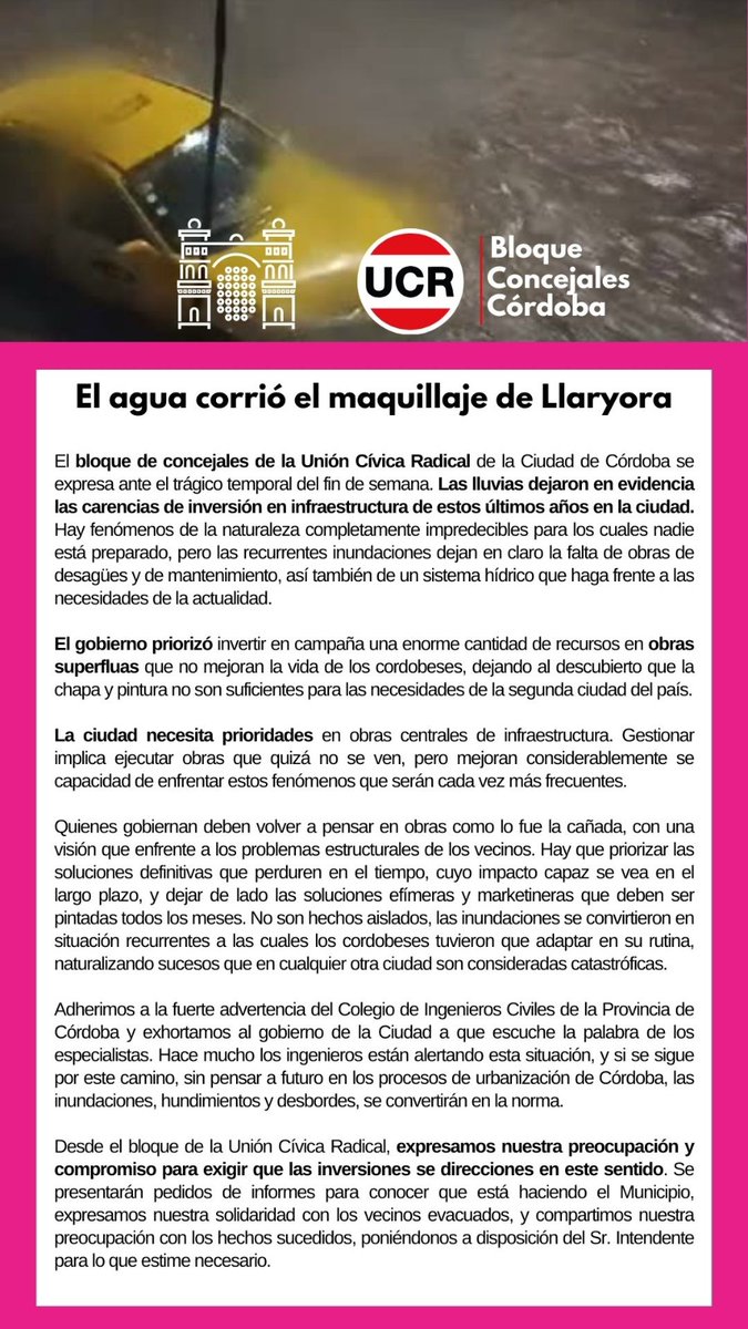 CaffarattiElisa's tweet photo. El agua corrió el maquillaje de Llaryora https://t.co/lsnaBxcQl7