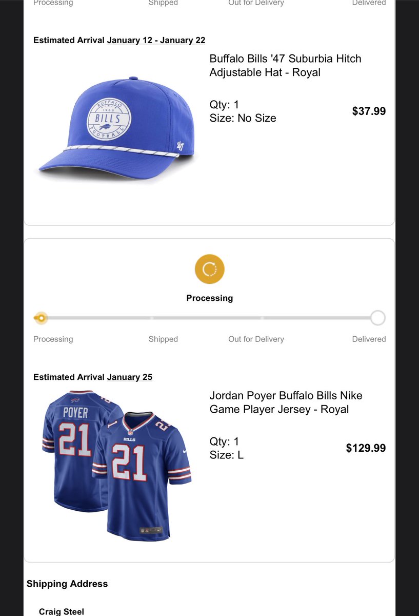 CraigSteel's tweet image. Hopefully this arrives to me in the UK in time for the Bills to win the Super Bowl. @Rachel__Bush