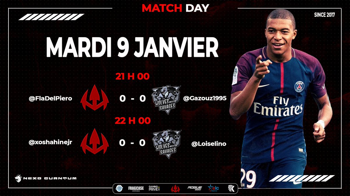 📢| 𝗔𝗻𝗻𝗼𝗻𝗰𝗲

Showmatch FIFA

⚒️ <a href="/EsportDevils/">🔻 𝕯𝖊𝖛𝖎𝖑 𝕰𝖘𝖕𝖔𝖗𝖙 🔺️</a>🆚<a href="/WolvesSavages/">Wolves Savages Esport ⚫️⚪️🐺</a>
🗓️Mardi 9 Janvier à 21h00
⚙️Bo2
<a href="/FlaDelPiero/">FlaDelPiero10</a>🆚@Gazouz1995

🗓️Mardi 9 Janvier à 22h00
⚙️Bo2
<a href="/xoshahinejr/">\S</a>🆚<a href="/Loiselino/">Loiselino</a>
 
🎙️ <a href="/Narix69295786/">VLG_Narixx7🦑</a>
 
🔴 twitch.tv/devil_narix

bonne chance à tous

#RT = Un encouragement🤝