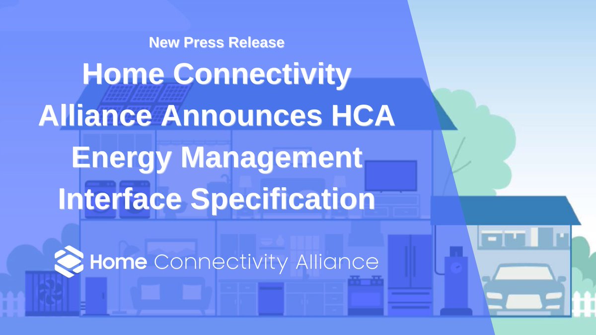 HCASmartHome's tweet photo. Announcing the #HCA Energy Management Specification 1.0 @CES 2024. HCA members can now offer energy usage insights that empower consumers to leverage HCA technology, resulting in energy efficiency and cost savings. 
View the press release > https://t.co/Xs2U8eihPd #SmartHome https://t.co/7c79SEHUG7