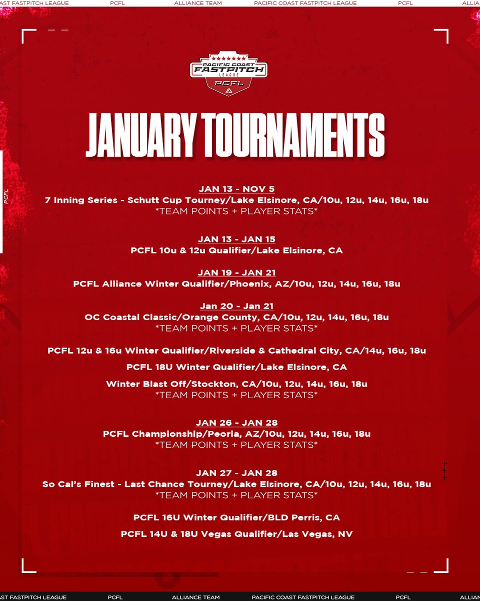 We are beyond excited to see all the teams competing for this new year❗ Check out this month's tournaments 😁 ➡️ Register here/ bit.ly/3TLxwg2