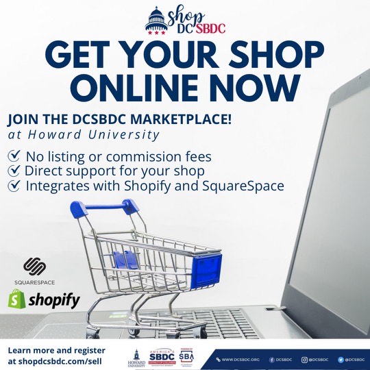 Join the #DCSBDCMarketplace! ***Get Your Shop Online TODAY*** It is #Free and quick and easy to get up and running! We are looking forward to you joining us! To set-up your shop, please visit shopdcsbdc.com/sell