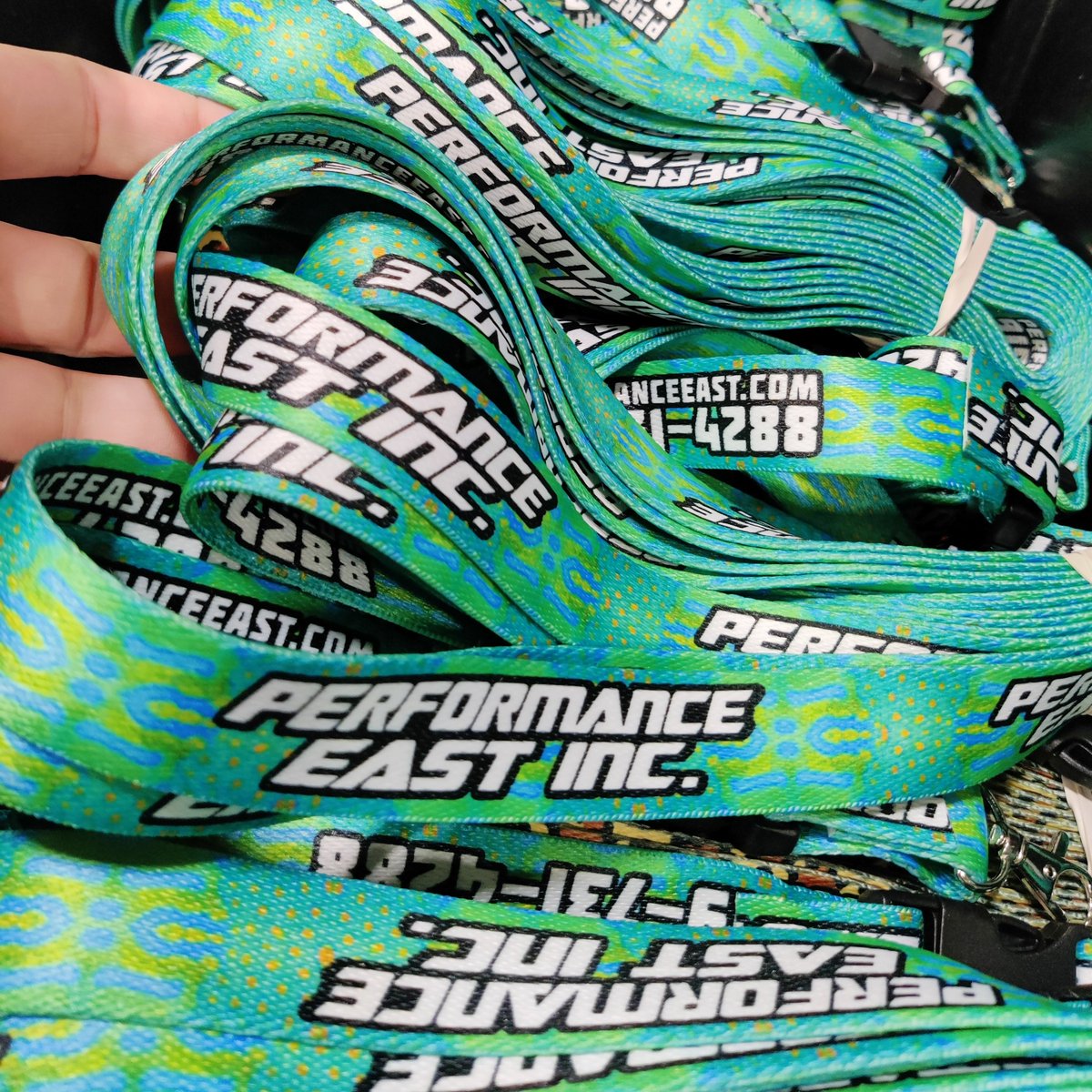 NWStraps's tweet image. Starting the week strong with these custom lanyards for Performance East Inc.! 🚀 Want to elevate your brand? Let’s create lanyards that make a statement. #BrandedLanyards #CustomizedForYou #MondayMomentum