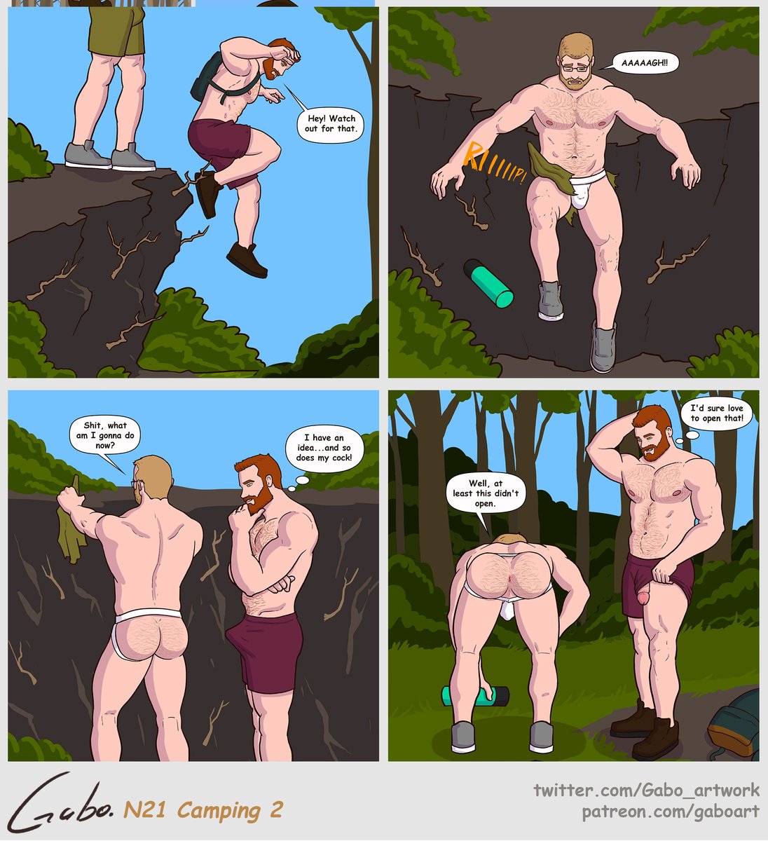 Comic N21 - Camping 2 Retweet for next part uncensored 😉🔥 #webcomics #comicstrip #gay