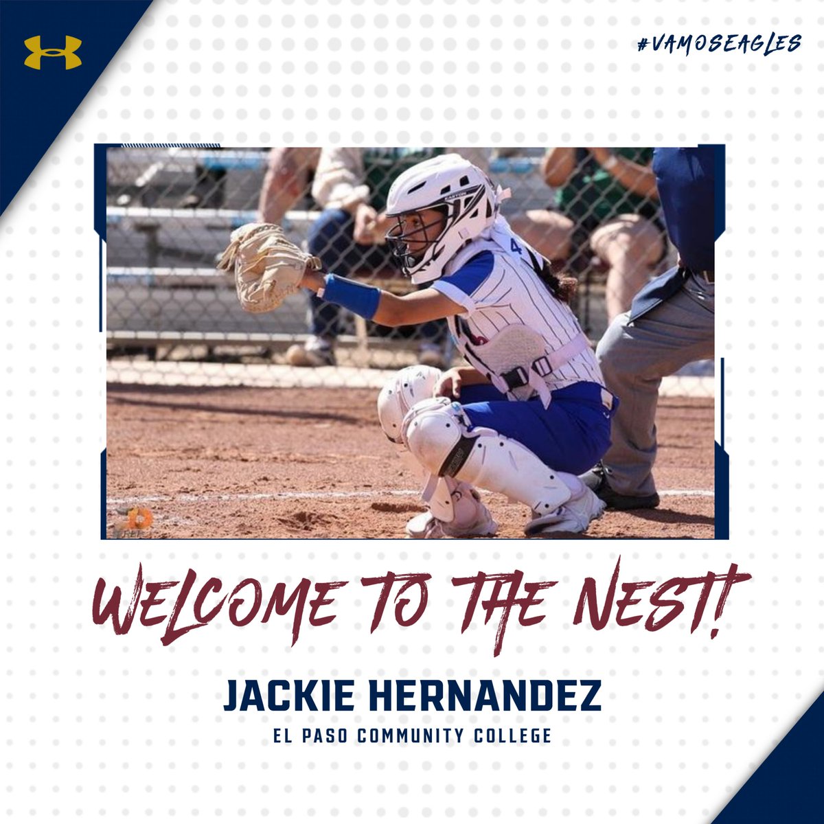 TAMUT Athletics (@tamut_athletics) on Twitter photo 🥎 The Eagles are excited to welcome Jackie Hernandez, a transfer catcher from El Paso CC. Welcome to the Nest, Jackie!!
#VamosEagles 🥎 The Eagles are excited to welcome Jackie Hernandez, a transfer catcher from El Paso CC. Welcome to the Nest, Jackie!!
#VamosEagles