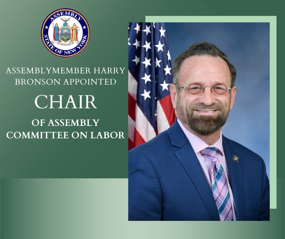 HarryBBronson's tweet photo. I am honored to be appointed Labor Chair and thank Speaker @CarlHeastie  for this opportunity. I am a labor guy, through and through, since the earliest days of my law career, and my commitment to defending workers has only grown stronger. 

1/3 https://t.co/iEkKKVoqo5
