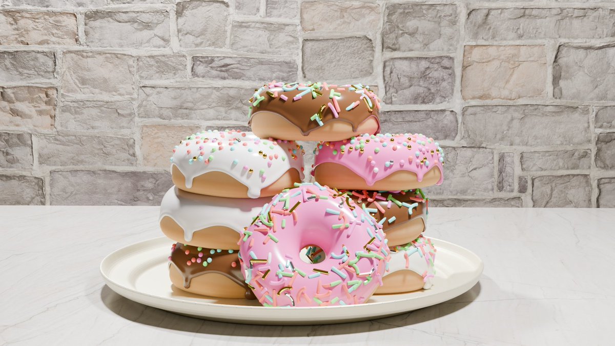 Rodden3D's tweet photo. It's coming along! #blender #doughnut https://t.co/Zu4lqXumDP