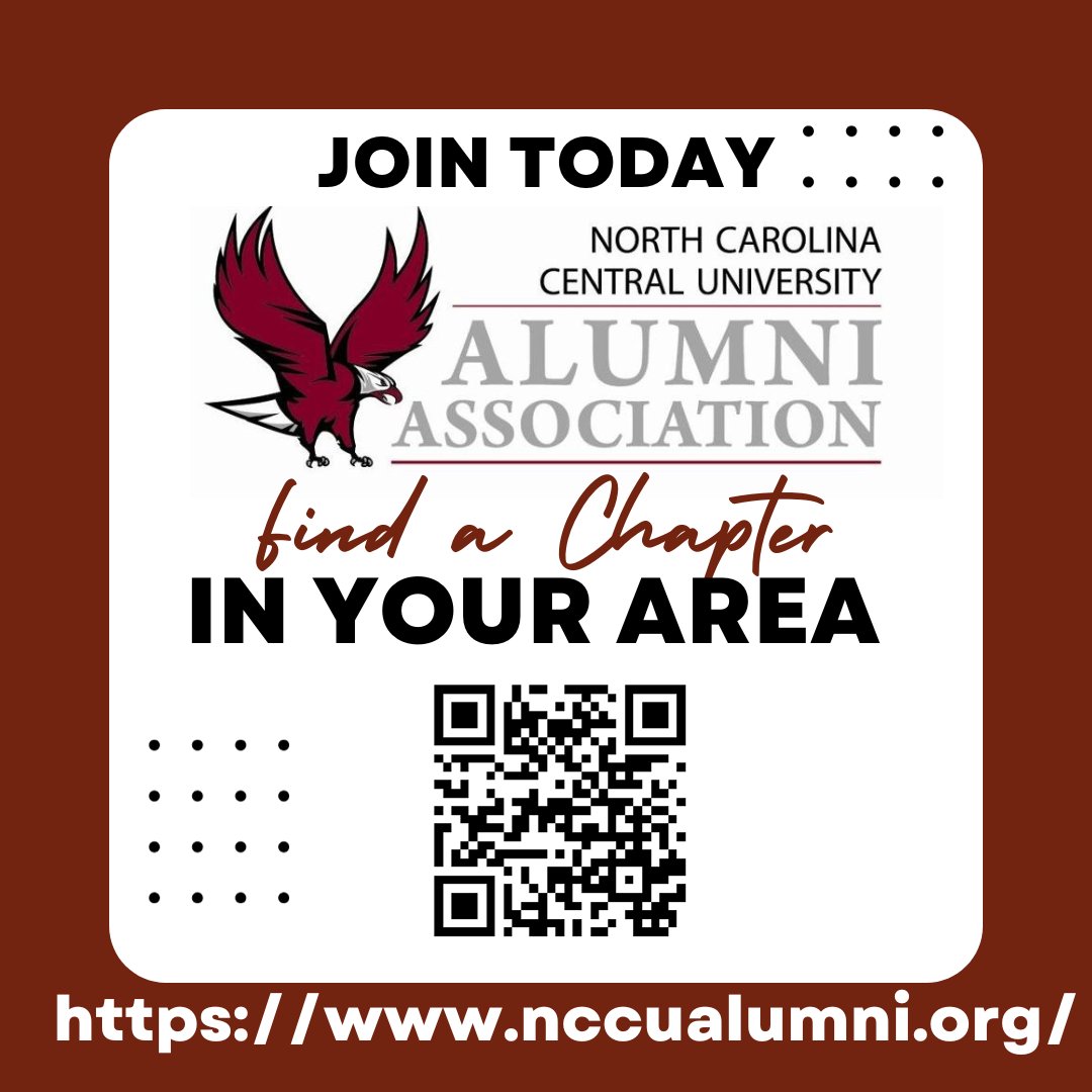 🦅 Calling all NCCU alumni! 🎓 Are you part of the NCCU Alumni Association? If not, take a moment to scan and discover more about your local NCCU Alumni Association. Join the community, reconnect, and stay updated on all things NCCU! 🌐 #NCCUAlumni #CommunityConnection 🦅