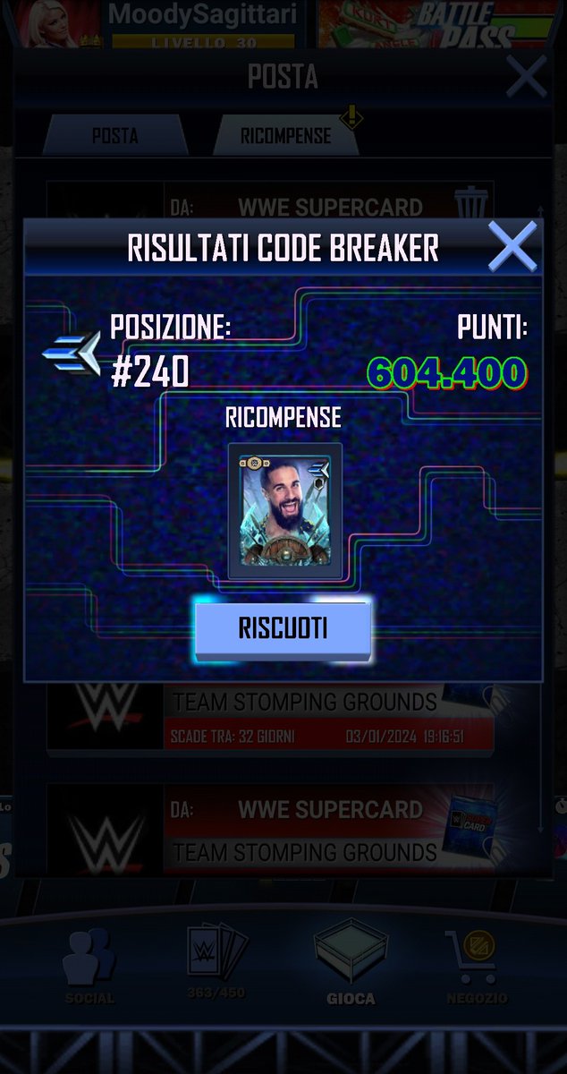 MoodyWWESC's tweet photo. Not bad as first ranked event after a long break from the game🎇🎇

#WWESuperCard https://t.co/R7LobxAiOE