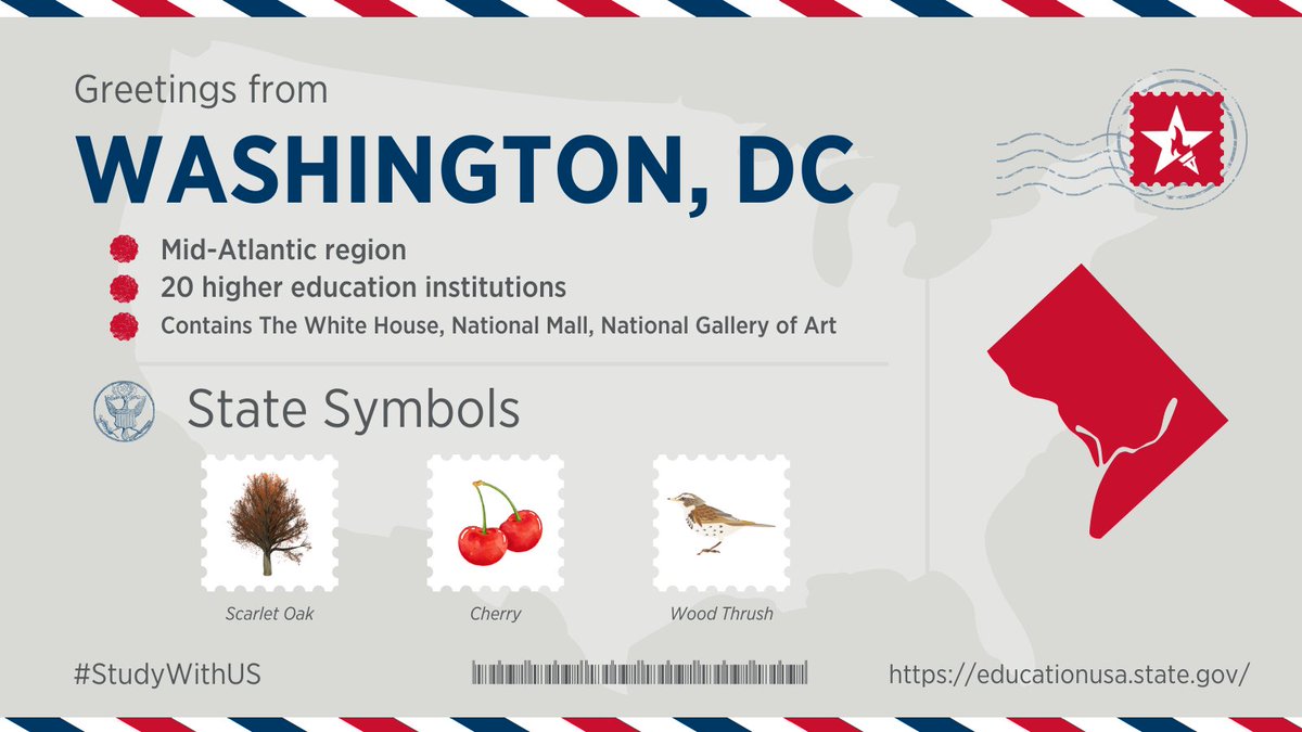 Looking to take in the @WhiteHouse, stroll the @NationalMallNPS, see the @ngadc, or study at one of 20 colleges and universities?  Welcome to Washington, DC! Experience Our Nation’s Capital, #WashingtonDC 📷 share.america.gov/washington-d-c….