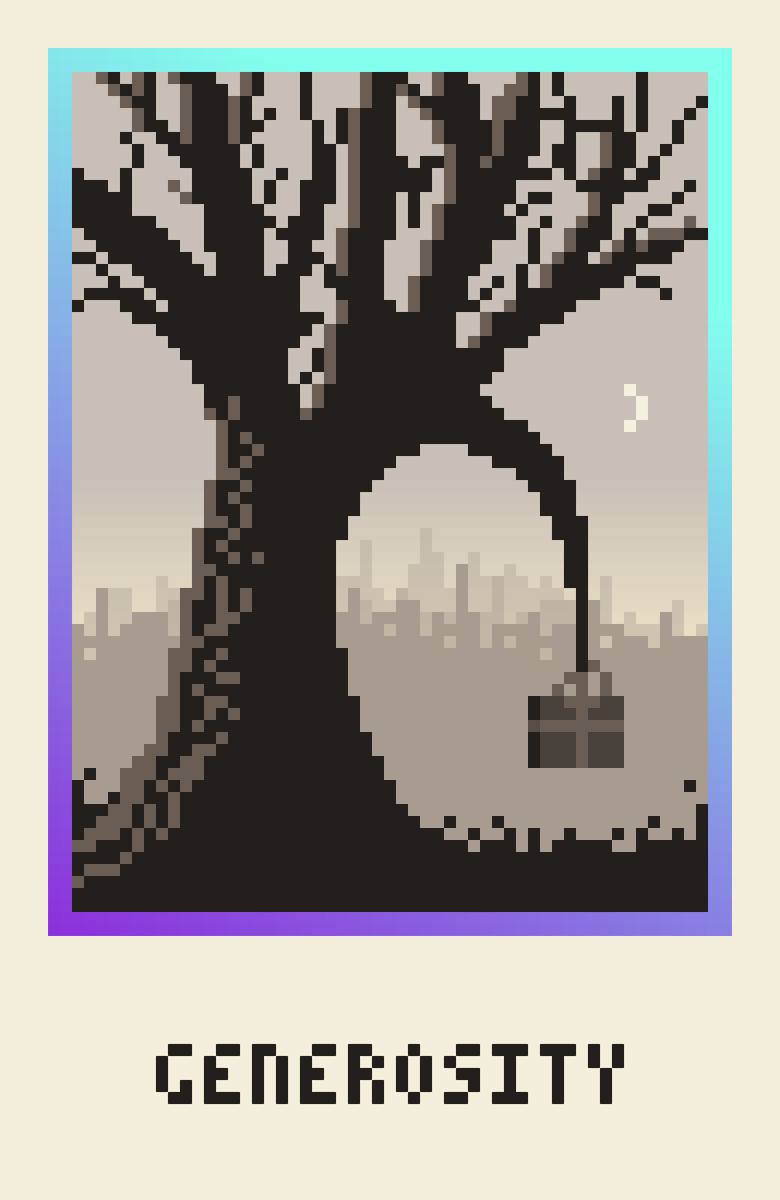 hyphen_ab1's tweet image. Have you ever looked off at a distant city, with its teeming industry and felt hopelessly, terribly alone?

Or have you ever had a mentor or friend give you your first leg into an opportunity and felt your confidence swell?

This 1/1 tree, "Generosity", is an opportunity..

↙️