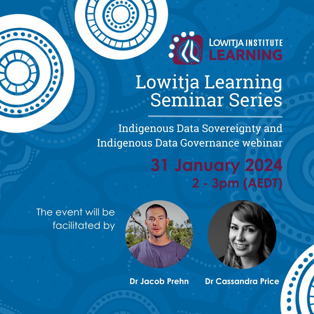 We are hosting an Indigenous Data Sovereignty and Indigenous Data Governance webinar on 31 January 2023 (2-3pm).

Register: bit.ly/48HRNY4