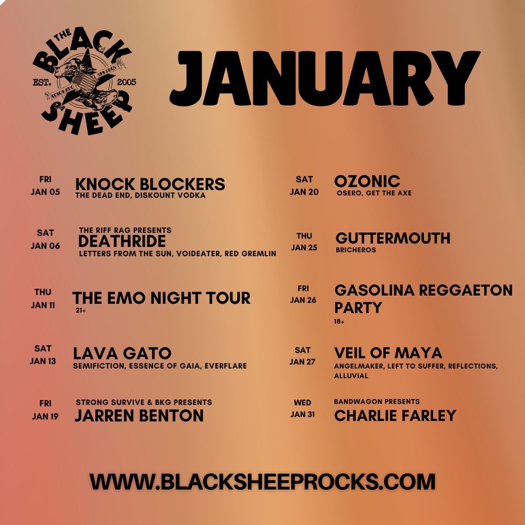 January! 🤩
🎫👉 blacksheeprocks.com