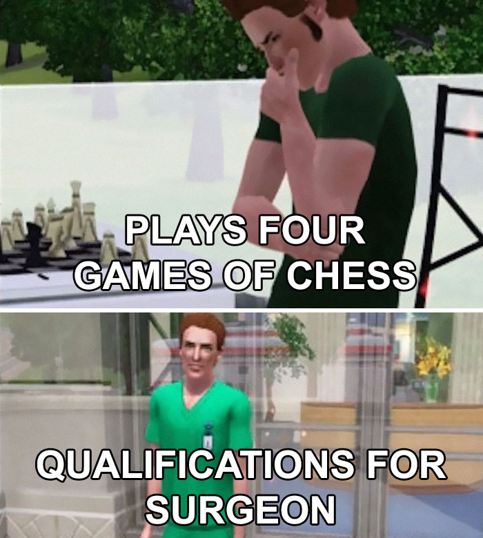 TheSimsResource's tweet photo. Logic skills. ๐
Credit - @TheSims_Memes
#TheSims4 #Simsmemes #memes #gaming https://t.co/wesku08jqV
