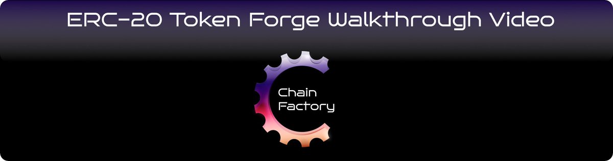 ChainFactoryapp's tweet photo. For those of you who are new to our first blockchain tool, the Forge 🔥⚒️ 
Here is an excellent video made by one our core team members.  It navigates you wonderfully through the many custom function available for you.

You are now able to deploy on Sepolia (test net) as well as the newly released Ethereum and Arbitrum1 chains.

Enjoy! #YourTokenAwaits #ChainFactory 

Check out the walkthrough video below
https://t.co/bxAgbDm79U