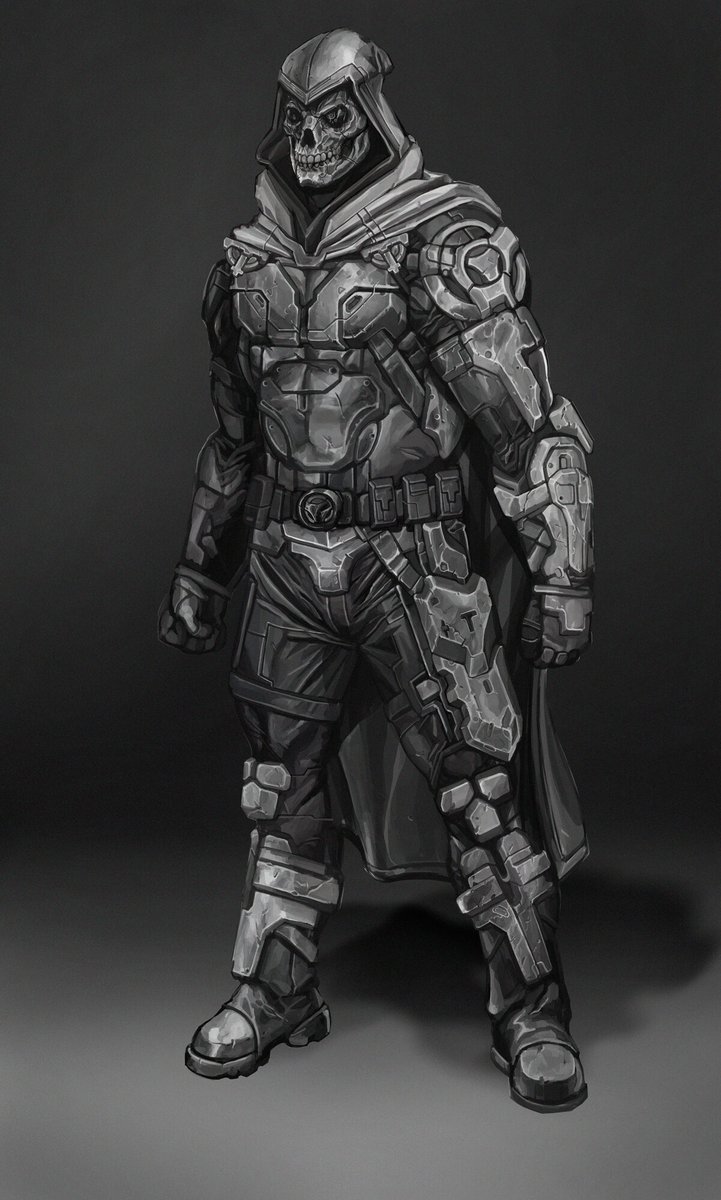 GEConceptDesign's tweet photo. Taskmaster character design 
#taskmaster #Marvel #conceptart https://t.co/hneR0RONeD