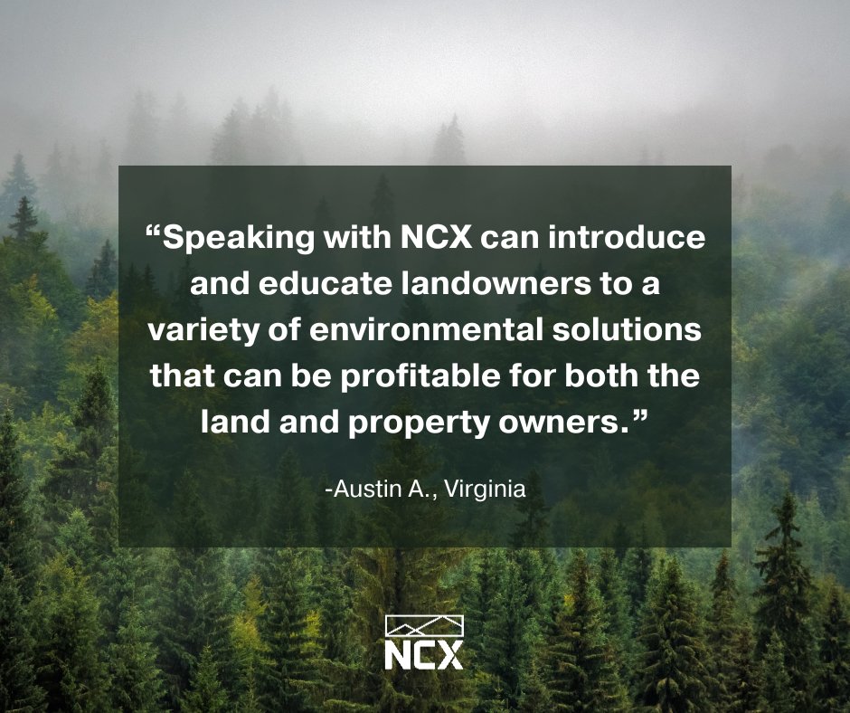 Meet Austin A. from the serene landscapes of Virginia, who took a journey with NCX that reshaped his connection with the land! Your journey means the world to us, as we strive to support landowners like Austin every step of the way. 🌳 

#landmanagement  #naturalcapital #ncx