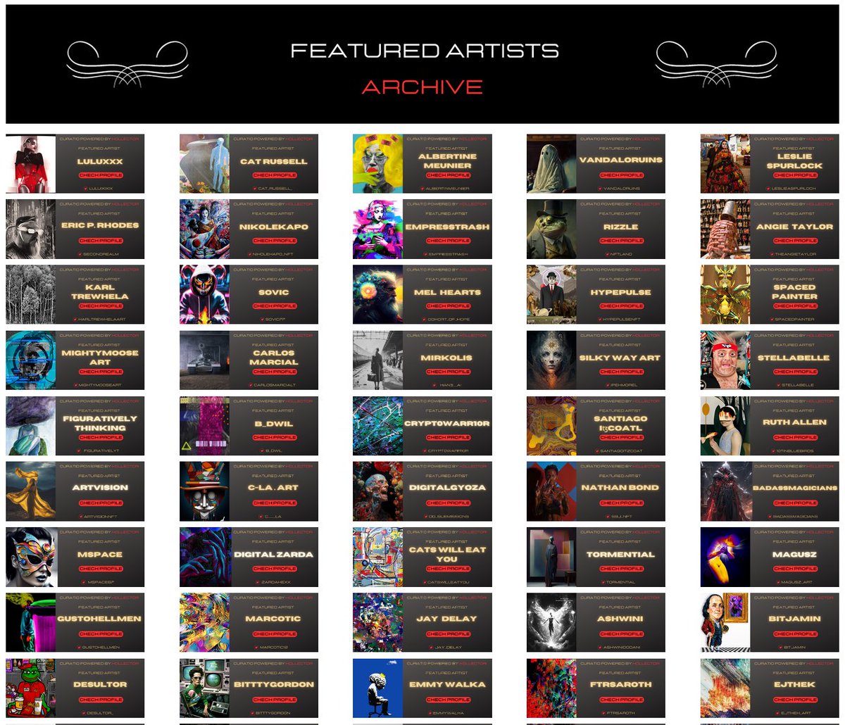 Now you can check the list with all the FEATURED ARTISTS from the last 2 months on K-BASE.ART 

UPDATES SOON with the link to each artist profile .
🫡