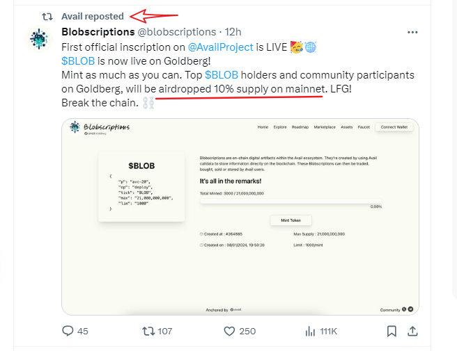 Avail作为热门的数据模块化应用连，其创始人为马蹄联创之一。目前有节点激励测试网，没有基础的（我）只能让了。

不过可以做一下测试网质押和打链上铭文来交互，据说有空投

难易：有点
准备工作：gitcoin passport >20 passport-gitcoin-co.ipns.dweb.link/#/dashboard/ve…、波卡钱包 polkadot.js.org     #Port3