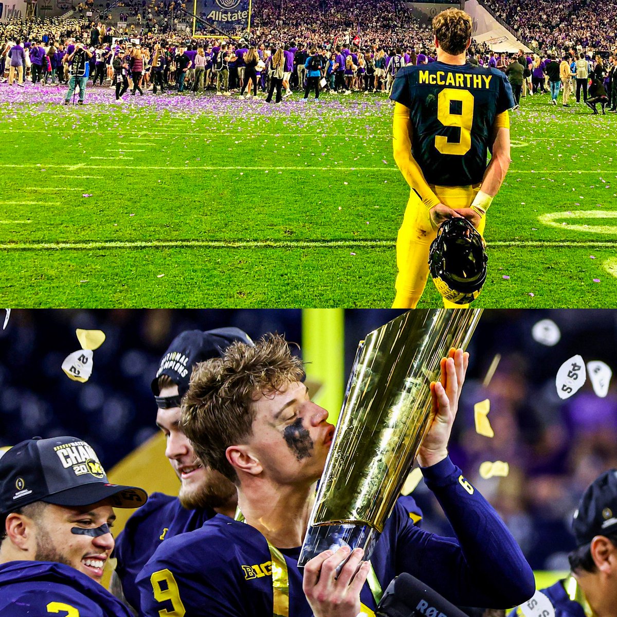 sportingnews's tweet photo. What a difference a year makes @jjmccarthy09 https://t.co/7ZtsYk3XRd