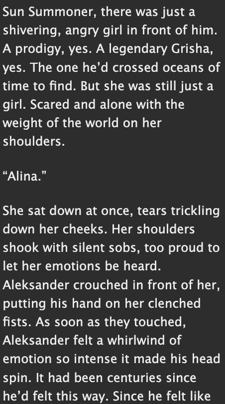 solaralin's tweet photo. Baghra's methods weren’t necessary to bring forth the Little Science in most Grisha. Then again, neither he nor Alina were most Grisha.

Featuring: student!Alina with headmaster!Sasha in a dark academia AU

https://t.co/4GWDFXIUl4

(1/2) https://t.co/sNZ2tdtc6R