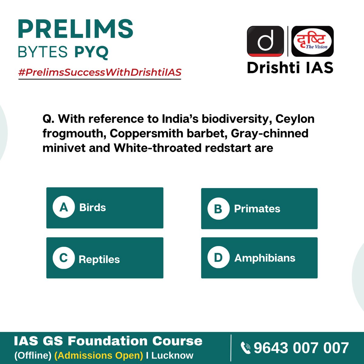 drishtiiaseng's tweet photo. Ace #Prelims2024 with #PrelimsBytes - where every bit of knowledge counts!
#PrelimsSuccessWithDrishtiIAS #PrelimsWithDrishtiIAS #Ambhibians #Biodiversity #ClimateChange #UPSC #UPSC2024 #IAS #CSE #Prelims #UPSCAspirants #Learn #Learning #Preparation #DrishtiIAS #DrishtiIASEnglish https://t.co/aXct8KqZM9