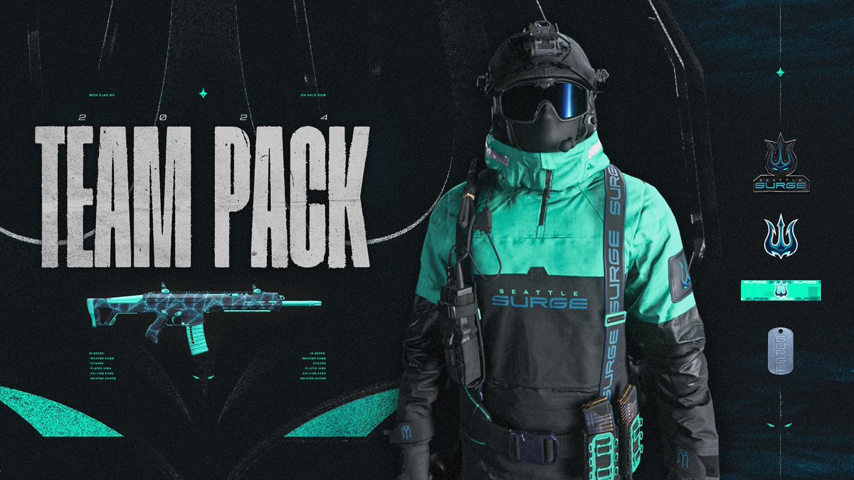 Get dripped out in the brand new Surge 2024 Team Pack now available in the #MWIII store 🛒 🔱

To win a Surge team pack:
✅ Follow any Surge Member &amp; <a href="/SeattleSurge/">Seattle Surge (Parody)</a>
🏷️ Tag a friend
🔁 Like &amp; Repost

Winners will be picked tomorrow #DrownThemOut