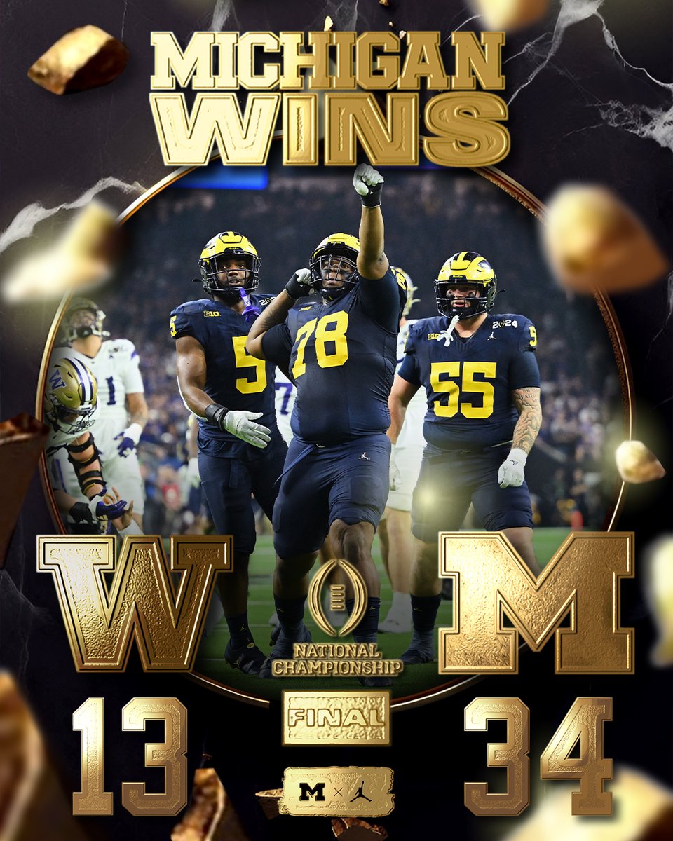 Perfection! The Michigan Wolverines are national champions! #GoBlue