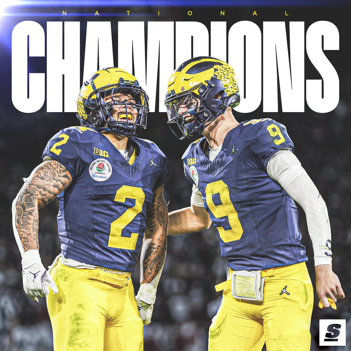 theScore's tweet photo. HAIL TO THE VICTORS! 🔥

THE MICHIGAN WOLVERINES ARE NATIONAL CHAMPIONS FOR THE FIRST TIME SINCE 1997. 🏆 https://t.co/YC901GYPQG