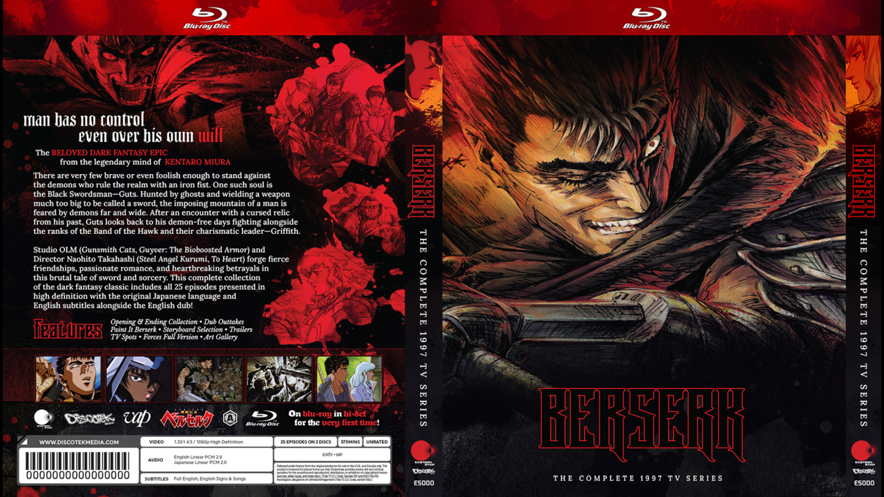 Berserk The Complete 1997 TV Series from Discotek Blu ray Forum