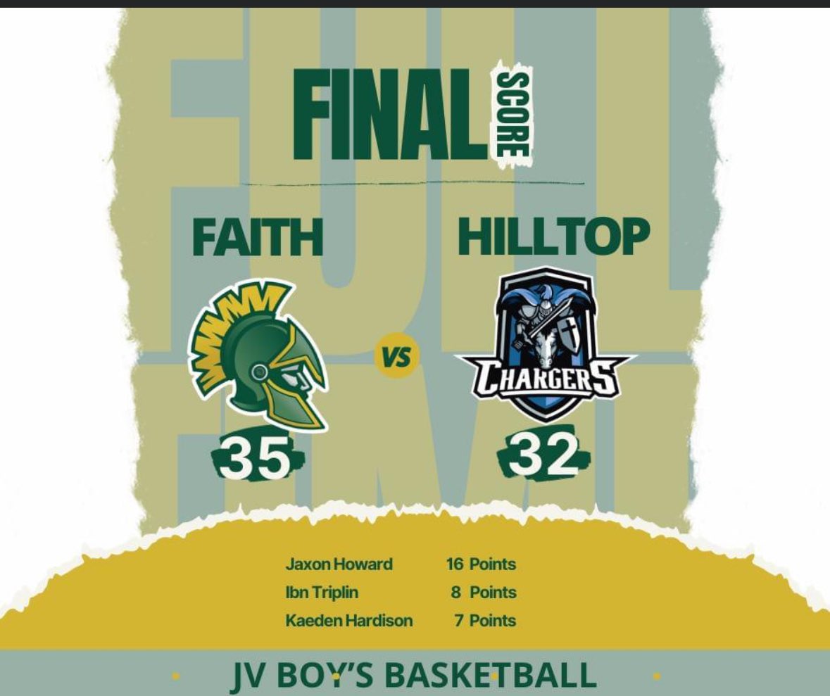 The JV boys pick up the win vs Hilltop Christian in a non-conference matchup.