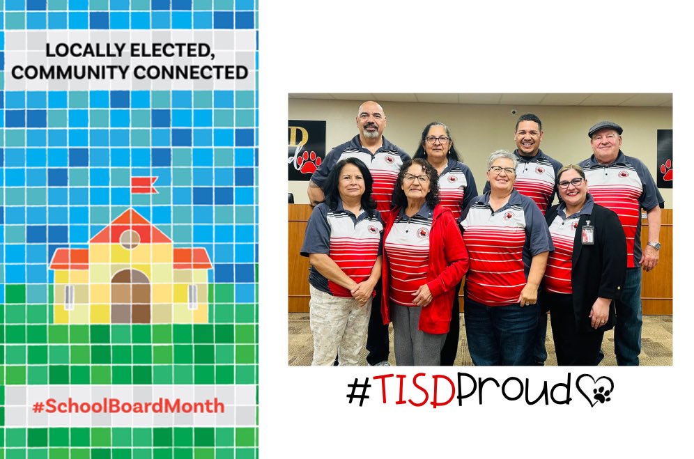 Tornillo Learning Community, when you see these amazing board of trustees don’t forget to say “Thank You for being the “I” in #TISDProud! #SchoolBoardMonth  @TornilloISD @tasbnews