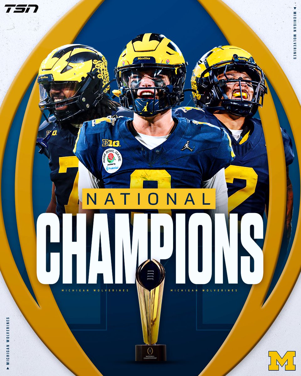 THE MICHIGAN WOLVERINES ARE NATIONAL CHAMPS!🏆

#NationalChampionship